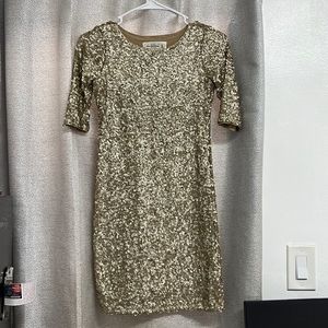 Abercrombie & Fitch gold sequins dress